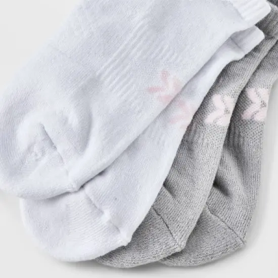 Women's Foundation Cushioned 6pk Low Cut Socks - All In Motion&trade; White/Light Gray 4-10: Arch Support, Zone Cushioning image {2}