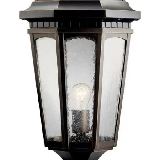 Courtyard 23.75" 1 Light Exterior Post Light with Clear Seeded Glass in Textured Black image {1}