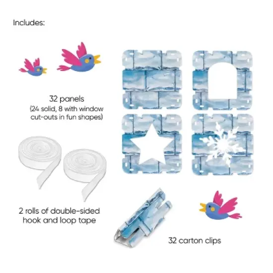 HearthSong 32-Panel Igloo Fantasy Forts Indoor Building Kit with Hook and Loop Connectors image {4}