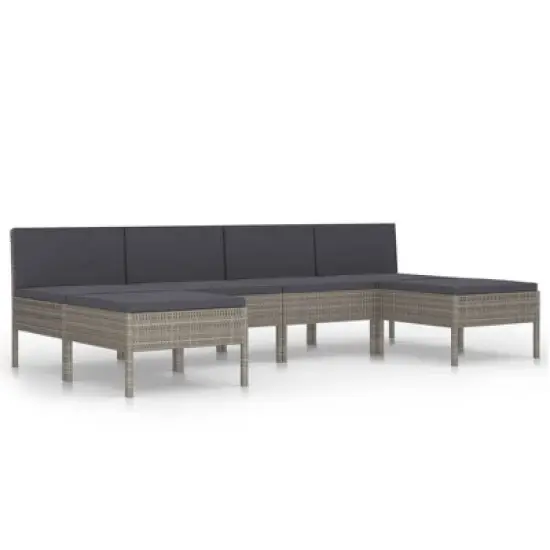 vidaXL Garden Furniture Set Grey image {6}