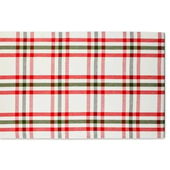 Design Imports  Christmas Nutcracker Plaid Table Runner, Red/Green, 14X108" image {4}