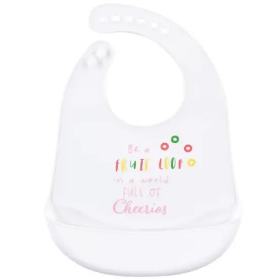 Hudson Baby Infant Girl Silicone Bibs 2pk, Fruitloop, One Size image {2}