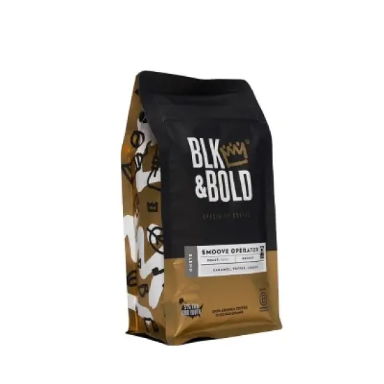 BLK & Bold Smoove Operator Blend, Dark Roast Ground Coffee - 12oz image {2}