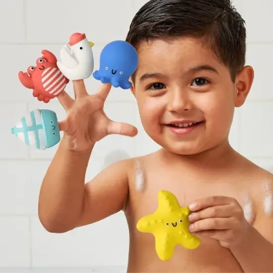 Itzy Ritzy Bath Puppets - Nautical - 5pk image {1}