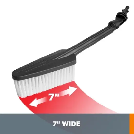 Worx WA4048 7" Multi-Purpose Cleaning Brush Accessory Kit with Quick Snap Connection for Hydroshot Pressure Washers image {2}