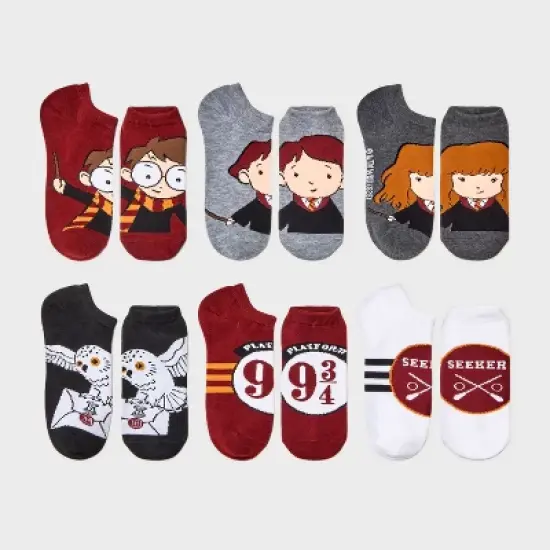 Women's Harry Potter Surprise Crackers 6pk Low Cut Socks - Assorted Colors 4-10 image {1}