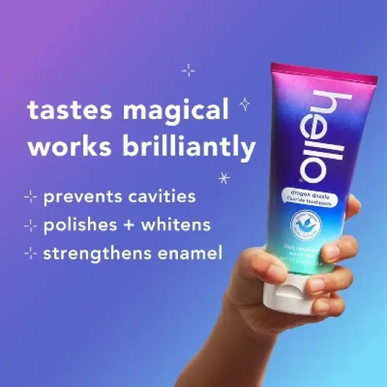 hello Kids' Dragon Dazzle Blue Raspberry Fluoride Toothpaste - 4.2oz image {3}
