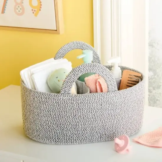 Coiled Rope Diaper Caddy with Dividers - Cloud Island&trade; image {1}