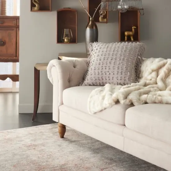 Oversize Life Styles Cut Fray Texture Throw Pillow - Mina Victory image {1}