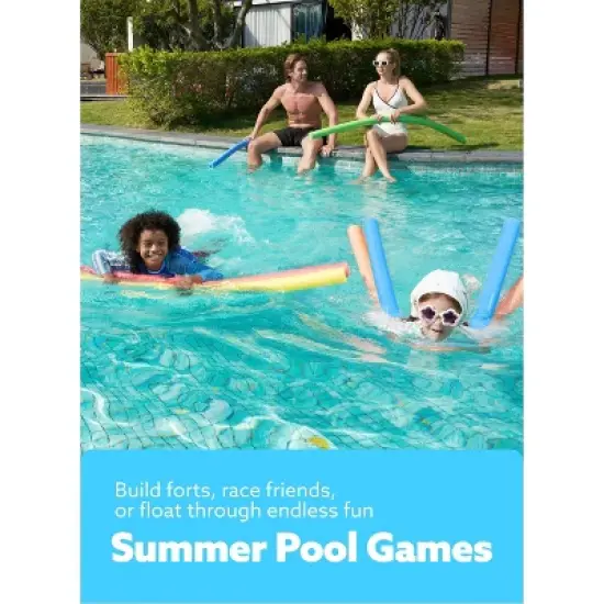 Joyfy Pool Noodles, Multicolor Pool Noodles Foam, 6 Pack 48 Inch Floating Foam Tube, Hollow Swim Noodles for Swimming Pool Floating&Craft Projects image {5}