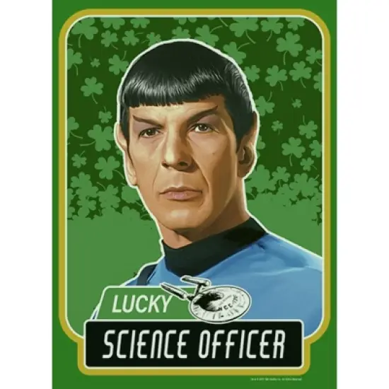 Men's Star Trek: The Original Series St. Patrick's Day Spock Lucky Science Officer Sweatshirt image {1}