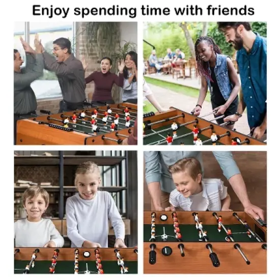 48''Foosball Table Indoor Soccer Game Table Christmas Families Party Recreation image {3}