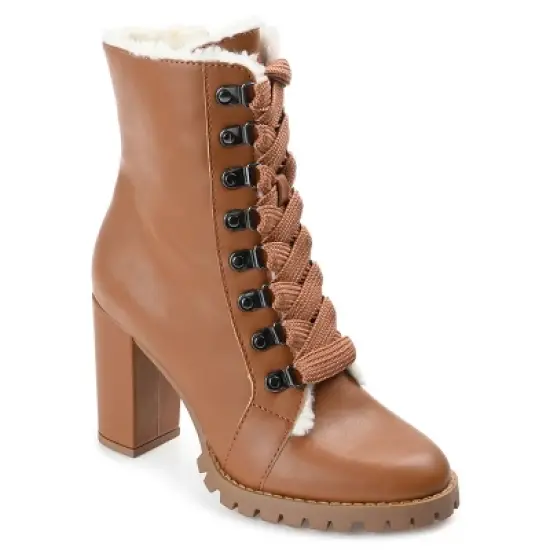 Journee Collection Womens Fauna Tru Comfort Foam Inside Zip Block Heel Booties image {12}