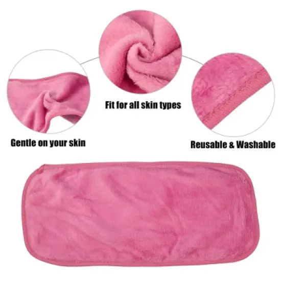 Unique Bargains Reusable Washable Makeup Removal Cleaning Cloth 16''x8'' 2pcs image {2}