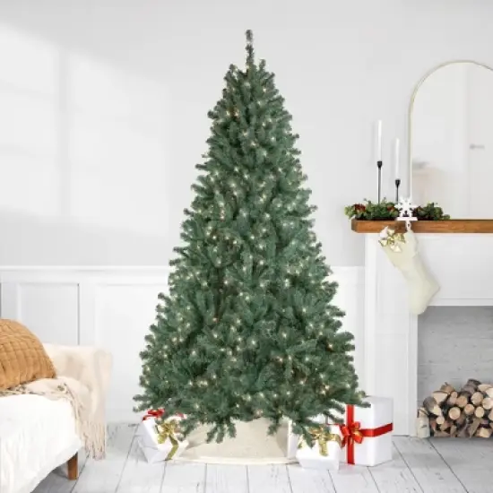 Northlight 7.5' Pre-Lit Colorado Blue Spruce Artificial Christmas Tree, Clear Lights image {1}