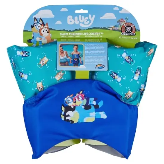 Swimways Bluey Swim Trainer Life Jacket: Buckle Closure & Polyethylene Material image {6}