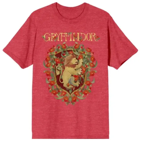 Harry Potter Gryffindor Magical Moments Crest Crew Neck Short Sleeve Red Heather Women's T-shirt image {3}