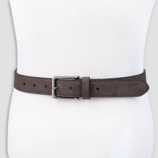 Men's 35mm Textured Strap Belt - Goodfellow & Co&trade; Brown image {4}