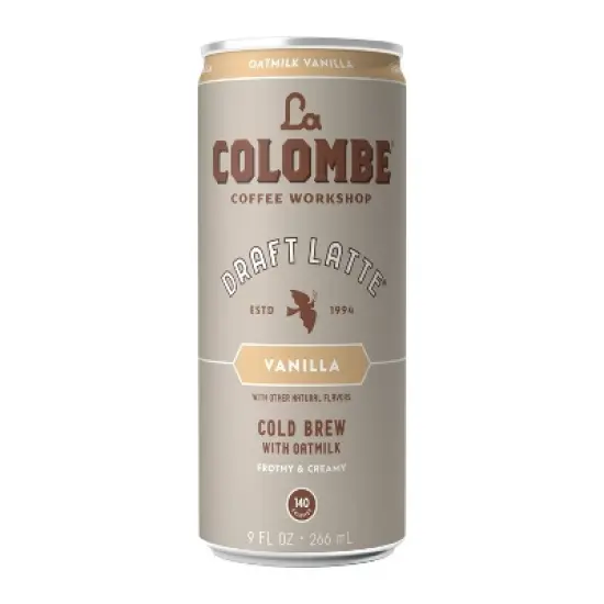 La Colombe Vanilla Draft Latte with Oatmilk - 4pk/9 fl oz Cans image {4}