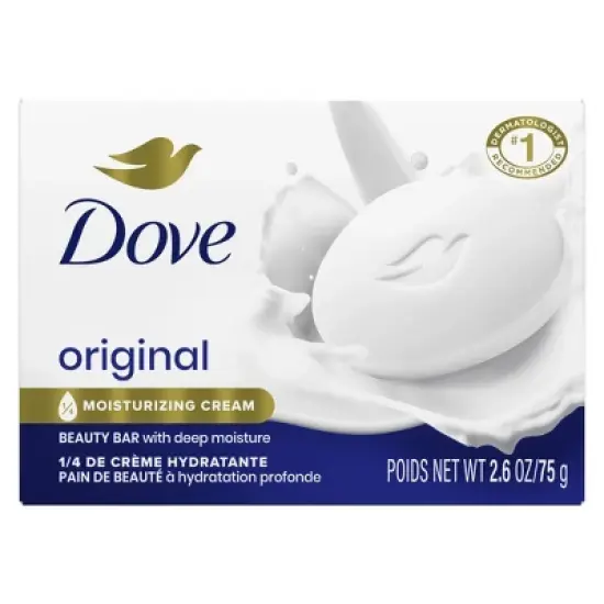 Dove Beauty Original Bar Soap - Unscented - Travel Size - 3.17oz image {8}