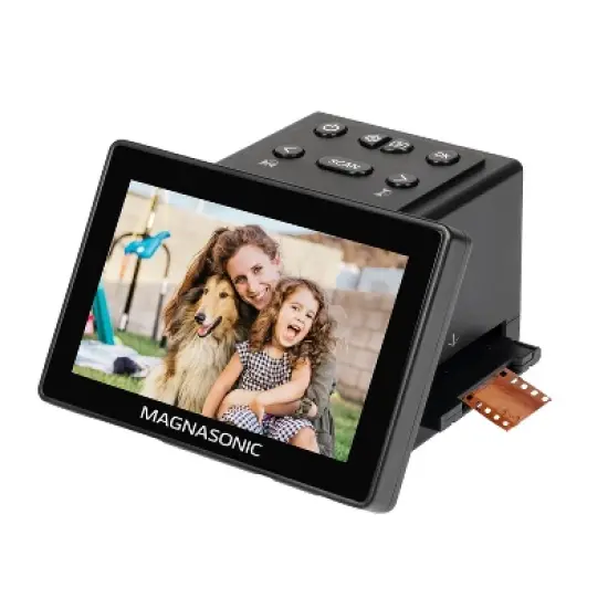 Magnasonic All-in-One 25MP Film Scanner Large 5" Display & HDMI,Converts 35mm/126/110/SUPER 8 Film & 135/126/110 Slides - Black image {9}