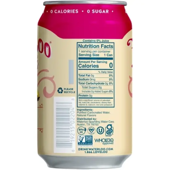 Waterloo Tropical Fruit Sparkling Water - 8pk/12 fl oz Cans image {2}