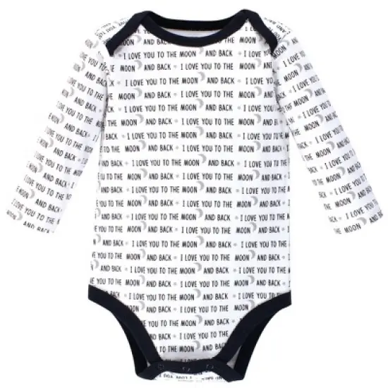 Hudson Baby Cotton Long-Sleeve Bodysuits 7pk, Moon And Back image {3}