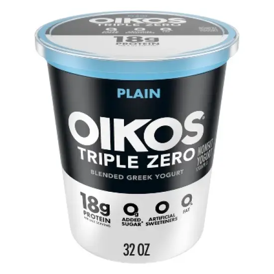 OIKOS Plain Greek Yogurt - 18g protein 32oz image {13}