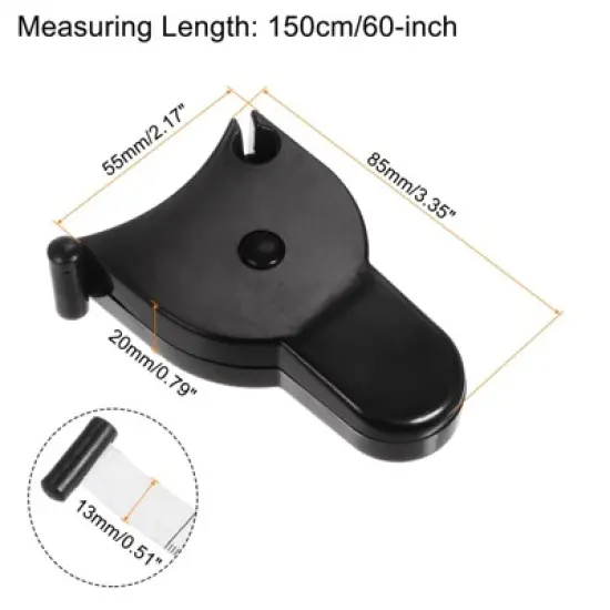 Unique Bargains Automatic Metric System Retractable Lock Pin Push-Button Tape Rulers and Measuring Tools 150cm image {1}