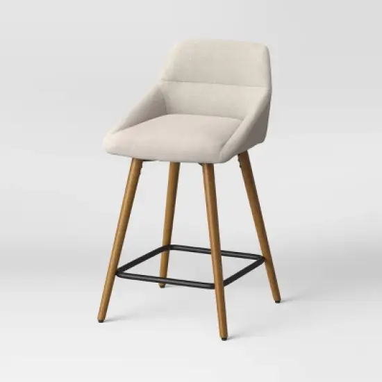 Timo Swivel Counter Height Barstool with Wood - Threshold&trade; image {7}