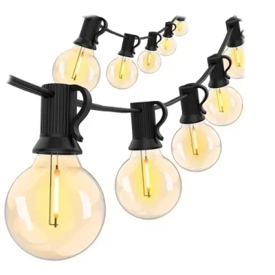 Itopfox Outdoor String Lights 200 FT with 104 Shatterproof LED Bulbs, Commercial Grade Waterproof Hanging Light for Bistro Backyard Cafe Market image {9}