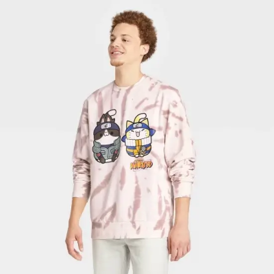 Men's Naruto Graphic Pullover Sweatshirt - Beige image {2}