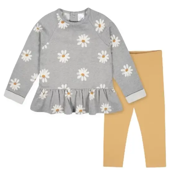 Gerber Infant & Toddler Girls Peplum Top & Leggings Set image {9}