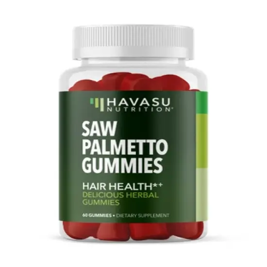 Saw Palmetto Gummies, Raspberry Flavored, Havasu Nutrition, 60 or 120ct image {9}