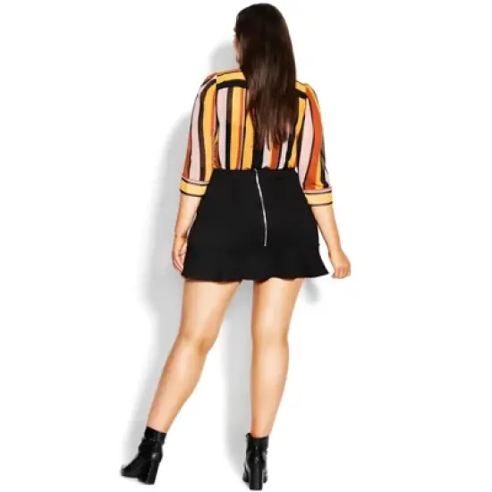 Women's Plus Size Sassy Knit Skirt - black | CITY CHIC image {4}