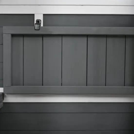 Garden Storage Shed & Mini Greenhouse with Waterproof Roof, Lockable Door & Shelves image {7}