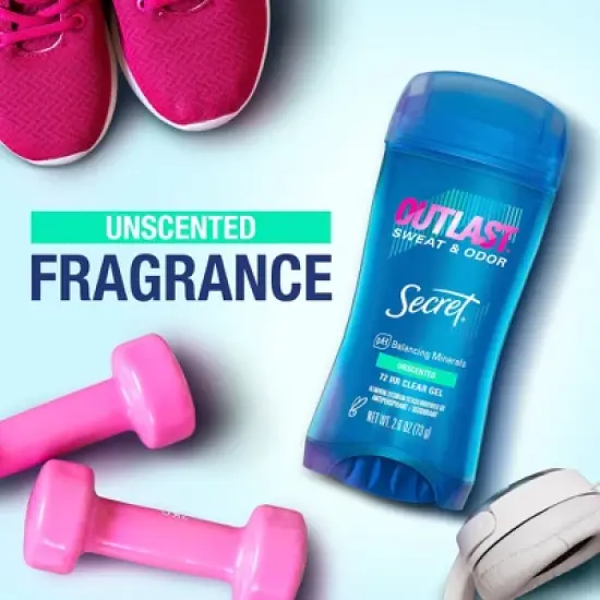 Secret Outlast Clear Gel Antiperspirant & Deodorant for Women - Completely Clean - 2.6oz image {5}