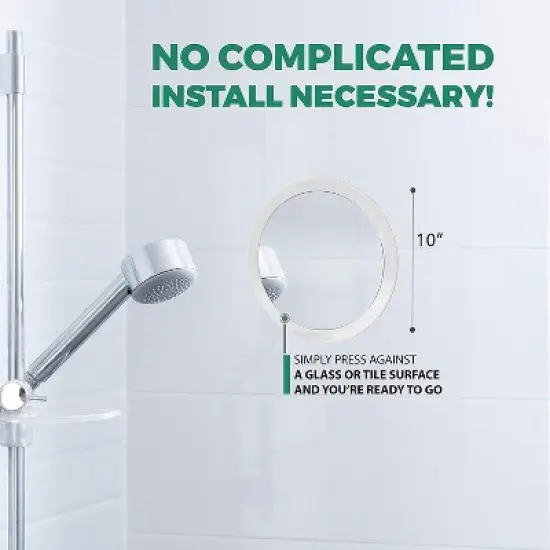 DB Tech Small 10" Suction Cup 8X Magnifying Makeup Mirror W/Tweezers image {3}