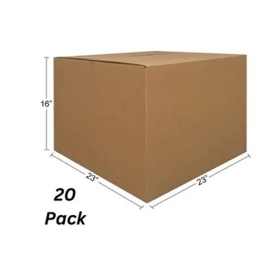UOFFICE Pack of 20 Corrugated Boxes 23" x 23" x 16" image {4}