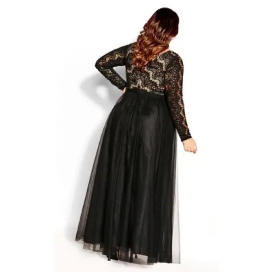 Women's Plus Size Rare Beauty Maxi Dress - black | CITY CHIC image {1}