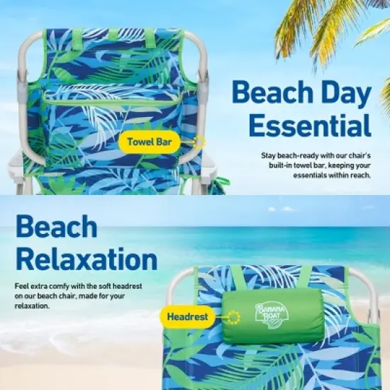 Banana Boat 2-Pack Lightweight Backpack 5-Position with Lay Flat Folding Beach Chair &ndash; with FREE Thermal Drink Sleeve for Cold Drinks image {3}