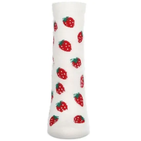 Memoi Women's Strawberries Cozy Crew Socks image {1}