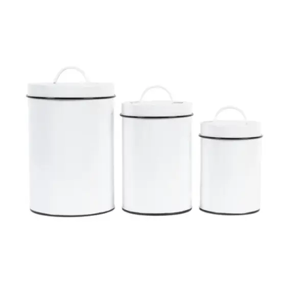 Outshine Co White Farmhouse Nesting Kitchen Canisters image {7}