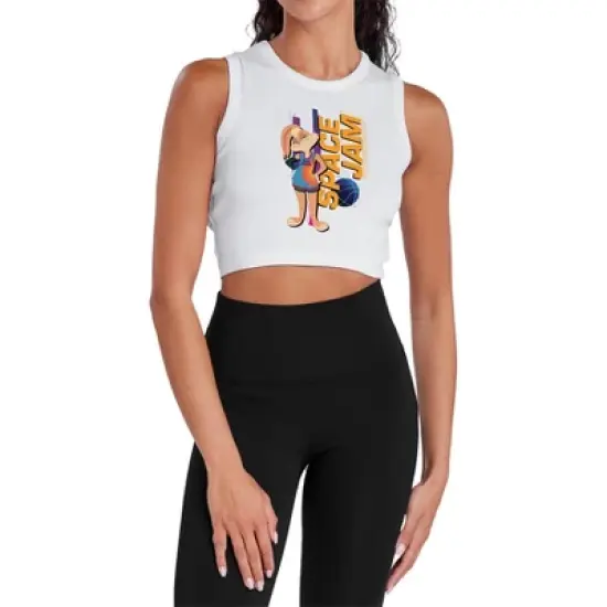 Women's Space Jam 2 Lola Standing Sleeveless Crop Top Tank image {5}