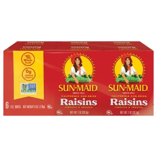 Sun-Maid California Sun-Dried Raisins - 1oz / 6ct image {12}