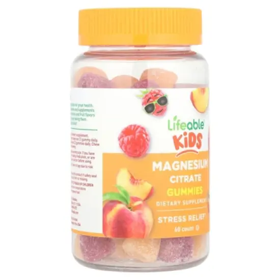 Lifeable Kids Magnesium Citrate Gummies, Fruit, 60 Gummies image {3}