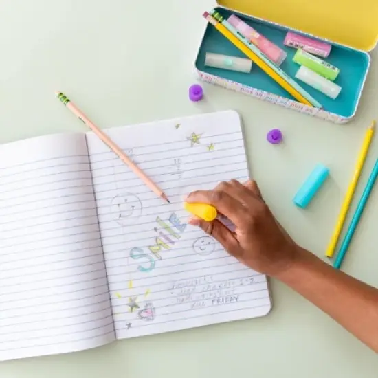 Daydream Society - Smile Erasers - Pack of 6 Erasers, 1 of Each Color Per Pack image {1}