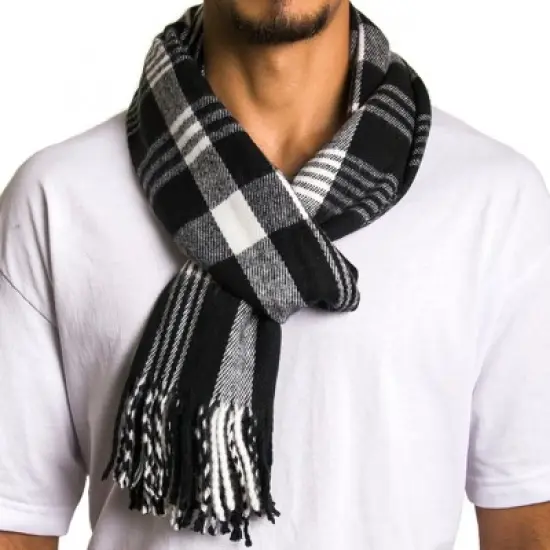 Alpine Swiss Mens Plaid Scarf Softer Than Cashmere Scarves Winter Shawl image {5}