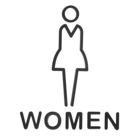 Unique Bargains Waterproof Self-Adhesive Decor Home Business Bathroom Sign image {4}