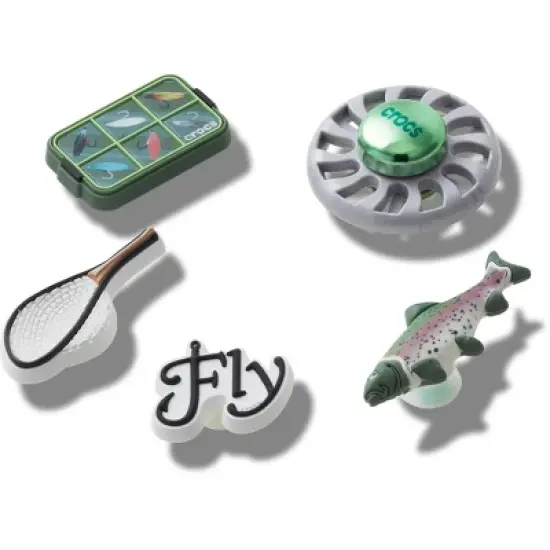 Crocs Jibbitz Fly Fishing Shoe Charms 5-Pack image {1}